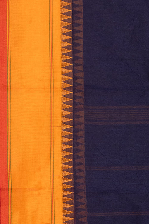 Blue Thread Work Kanchi Cotton Saree