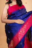 MS Blue Kanchi Silk Saree