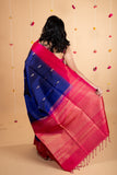 MS Blue Kanchi Silk Saree