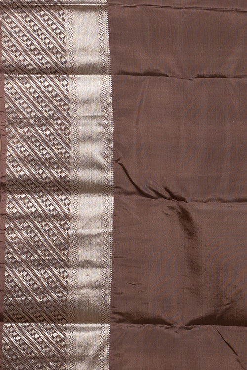 Green and Chocolate Pure Touch Silk Saree