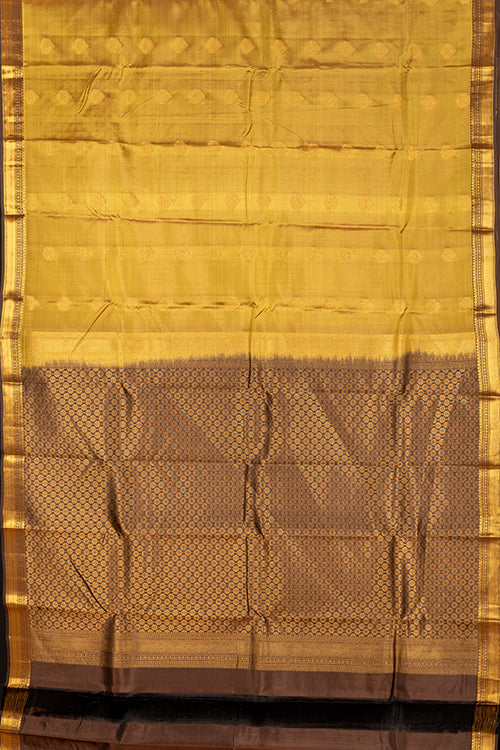 Golden Green Pure Touch Silk Saree