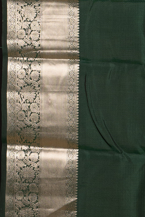 Fenugreek And Green Pure Touch Silk Saree