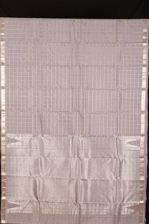 Grey and Silver Pure Touch Silk Saree