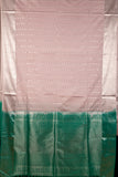 Grey brocade semi soft silk saree