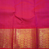 Peacock blue kanchipuram silk saree