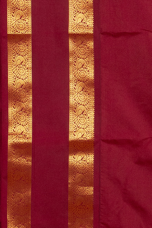 Lavender and Brown Soft Silk Saree
