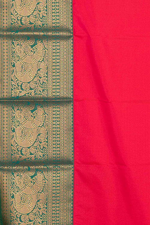 Lime green and pink semi silk saree