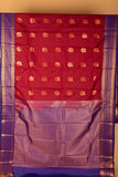 Maroon semi soft silk saree