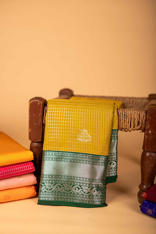 Mehendi Green Pure Touch Silk Saree