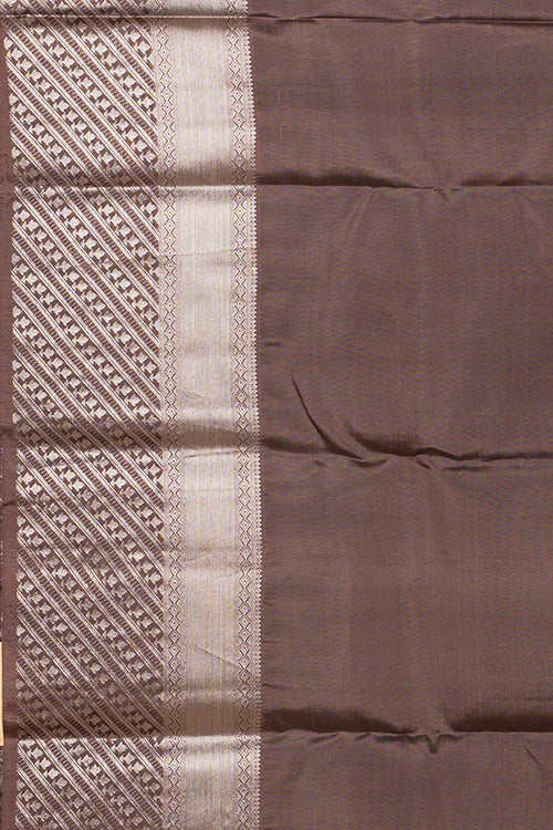 Aqua green chocolate pure touch silk saree