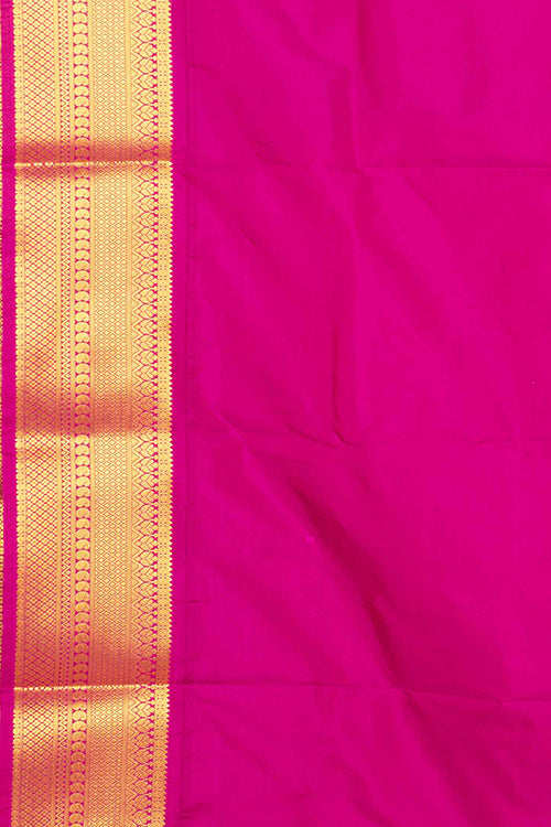 Orange And Purple Semi Silk Saree