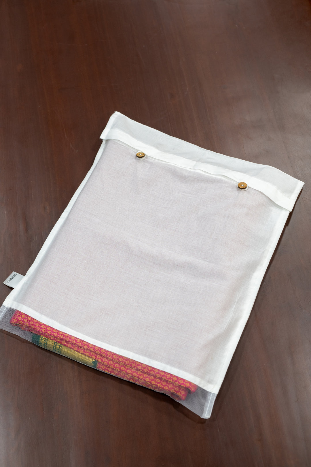 Cotton Saree Cover for Kanjivaram Sarees | Saree Storage & Organiser Bag