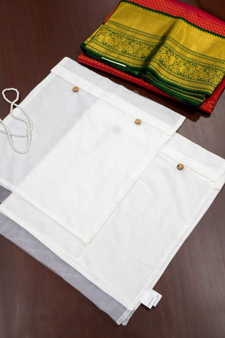 Cotton Saree Cover for Kanjivaram Sarees | Saree Storage & Organiser Bag
