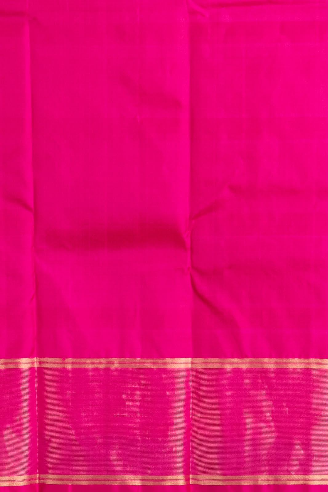 Powder White and Deep Pink Paalum Pazhamum Pure Kanjivaram Silk Saree