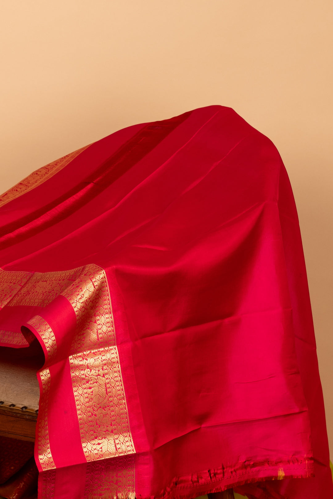 Green Saree With Red Blouse