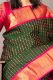 Dark Green Kanjivaram Silk Saree