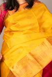 Yellow and Pink Kanchivaram Saree