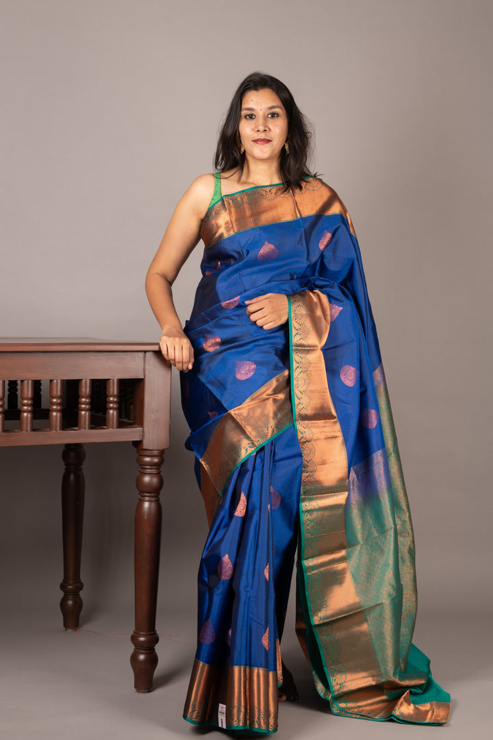 Navy Blue Pattu Saree