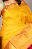 Yellow and pink pattu saree