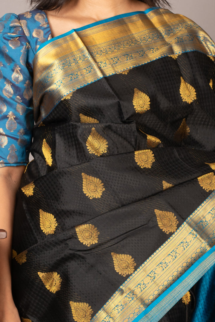 Black Kanjivaram Saree