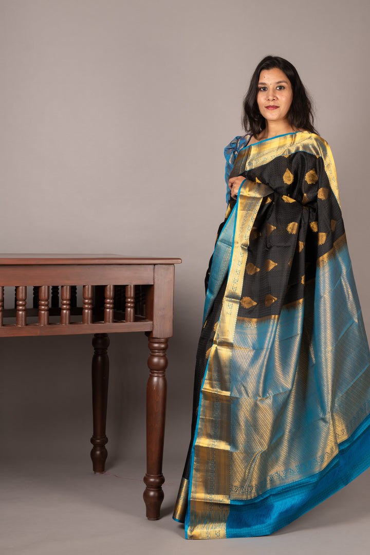 Black Kanjivaram Saree