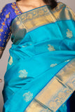Sky Blue Kanjivaram Silk Saree
