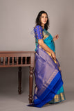 Sky Blue Kanjivaram Silk Saree