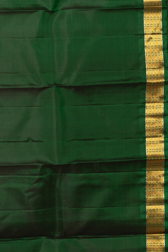 Green and Maroon Silk Saree