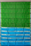 Forest green silk saree