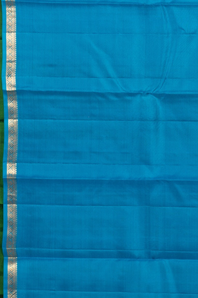 Forest green silk saree