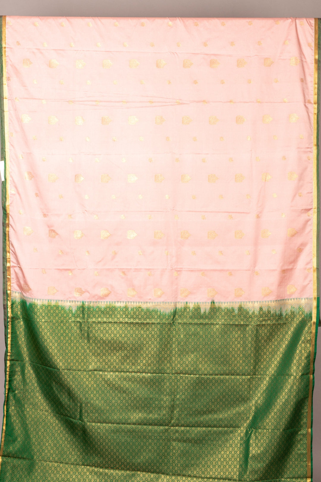 Pastel pink semi silk saree