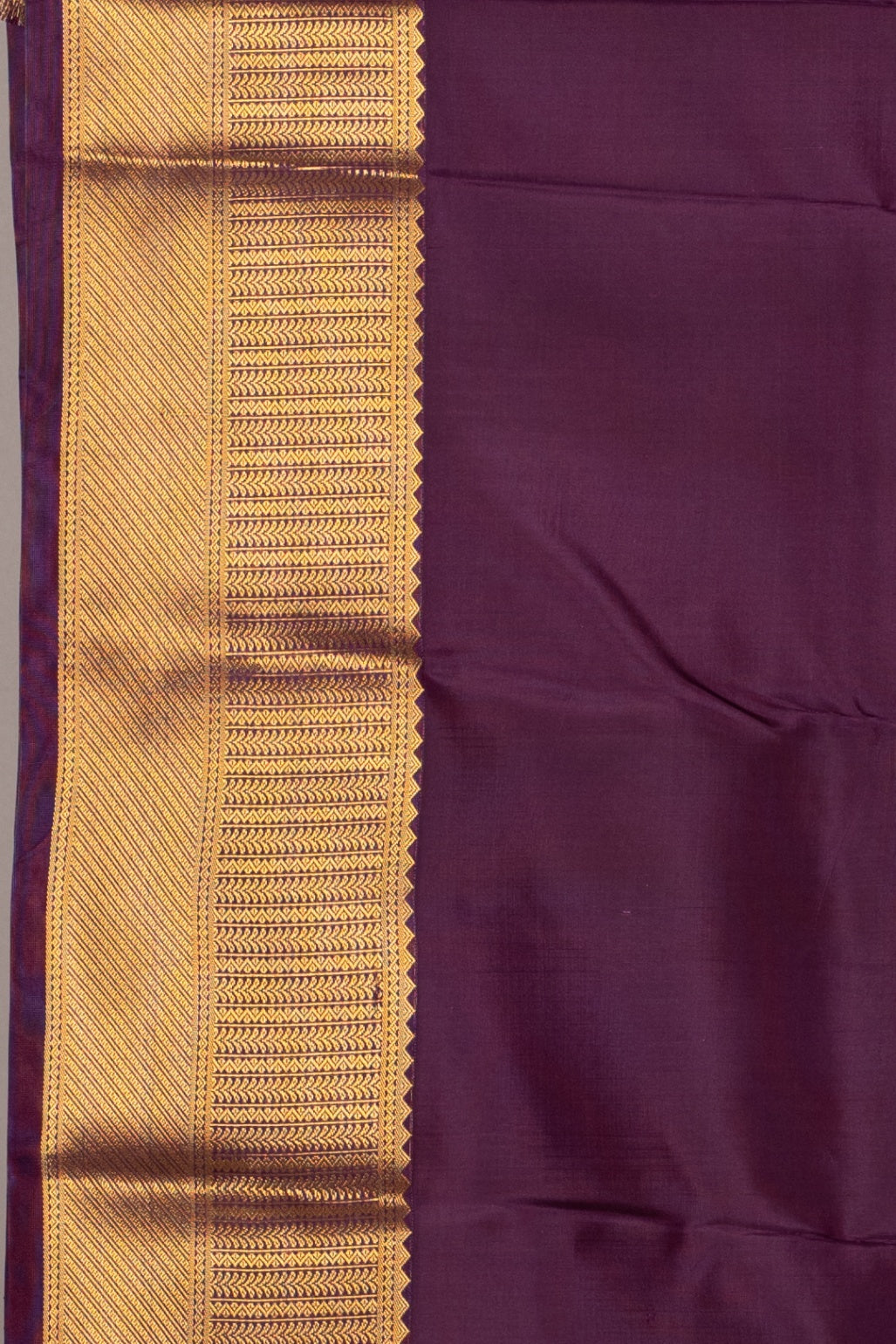 Off White And Purple Pure Touch Silk Saree