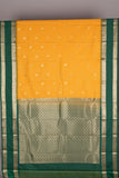 Chrome yellow soft silk saree