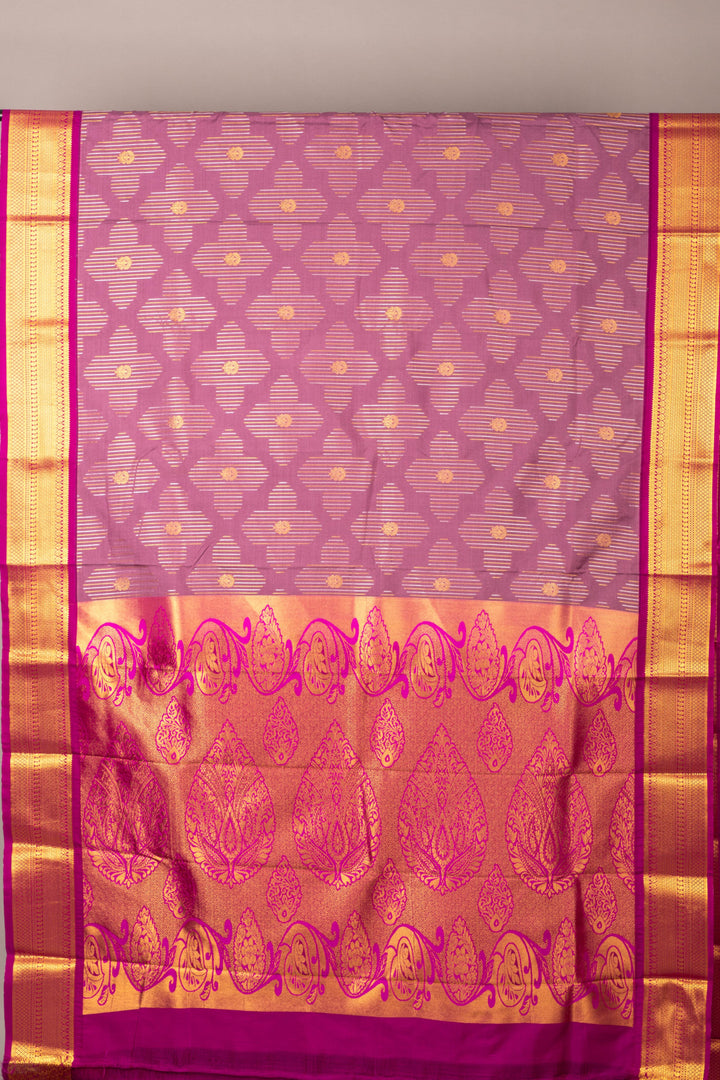 Lavender semi soft silk saree