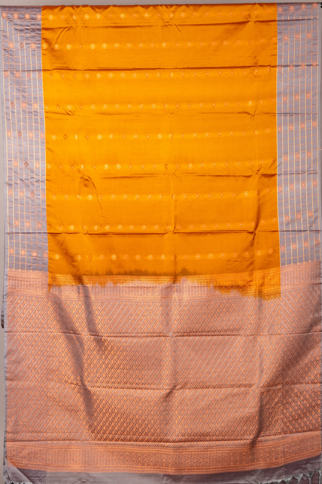 Honey brown soft silk saree