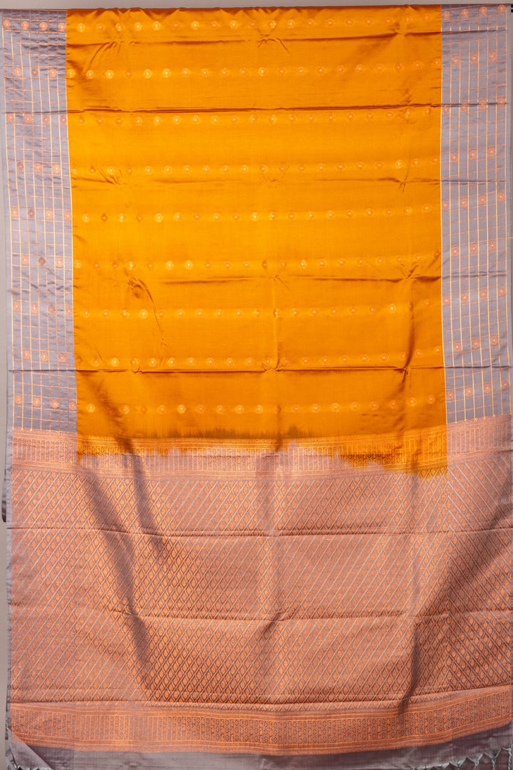 Honey brown soft silk saree