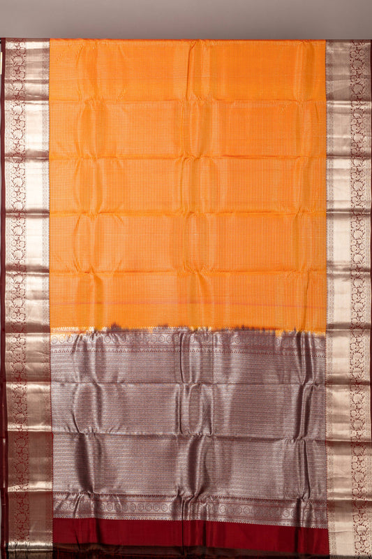 Orange Korvai Pure Touch Silk Saree