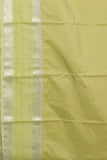 Golden orange and pastel green semi silk saree