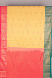 Golden beige ganga jamuna soft silk saree