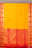 Dual tone yellow and pink pure touch silk saree