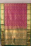 Purple and green soft silk saree