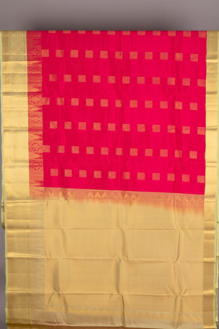 Barbie pink pure touch silk saree