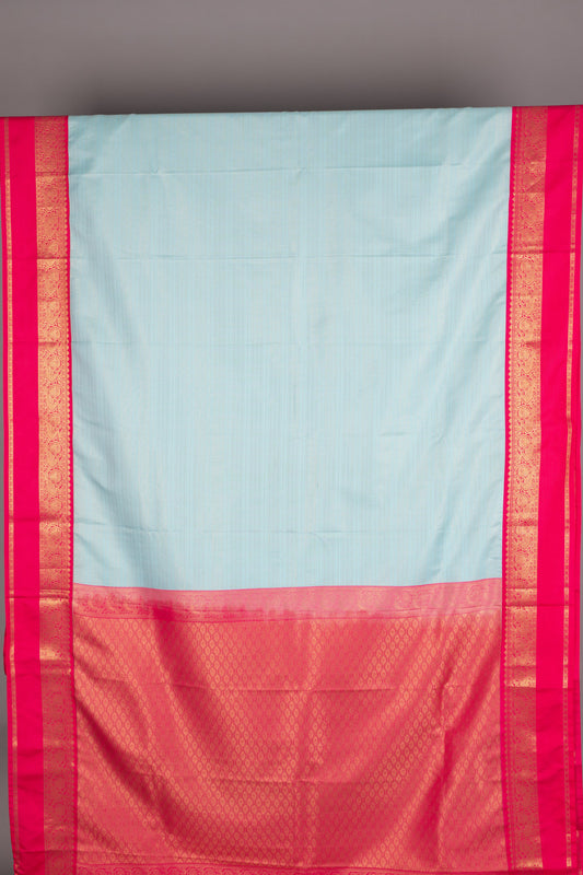 Baby blue soft silk saree