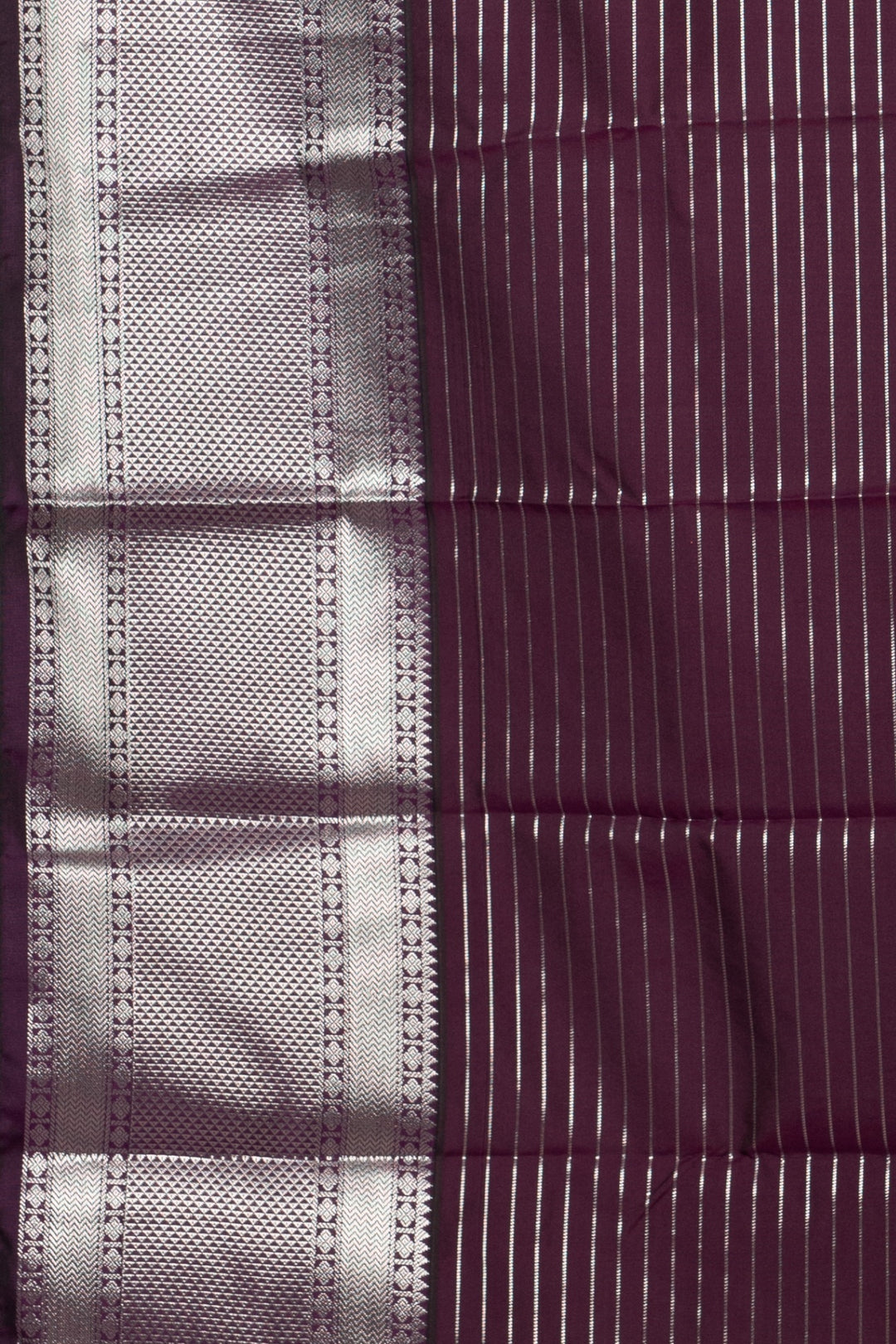 Offwhite and purple semi silk saree