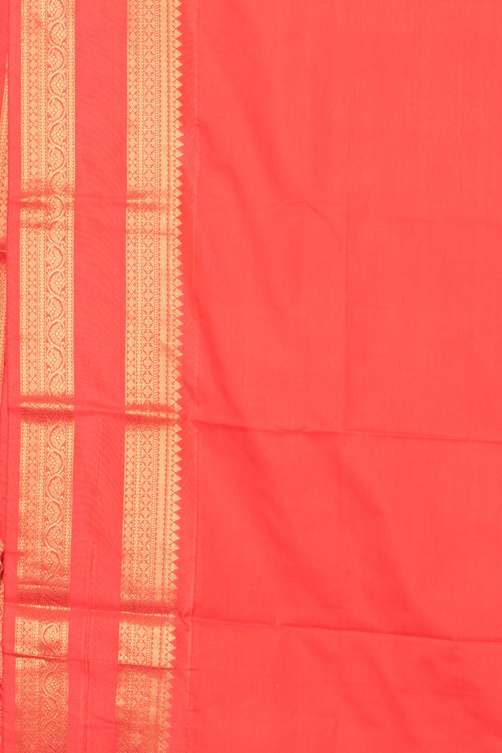 Mango yellow and peachish soft silk saree