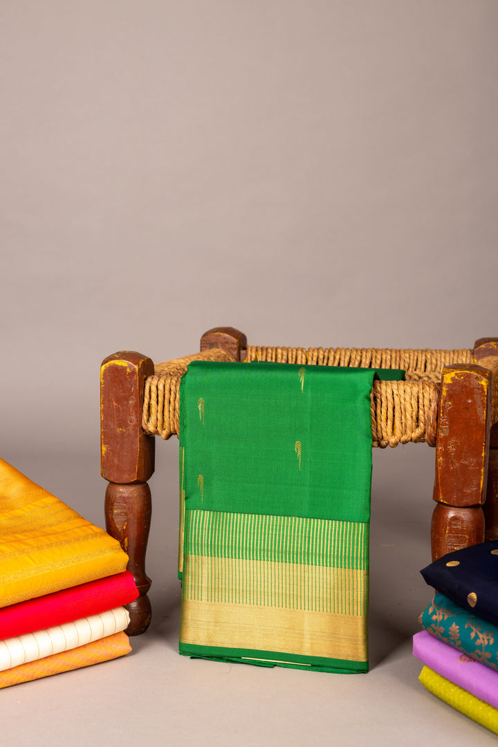 Green Muniya pure touch silk saree