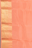 Salmon peach silk saree