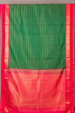 pink and green silk saree