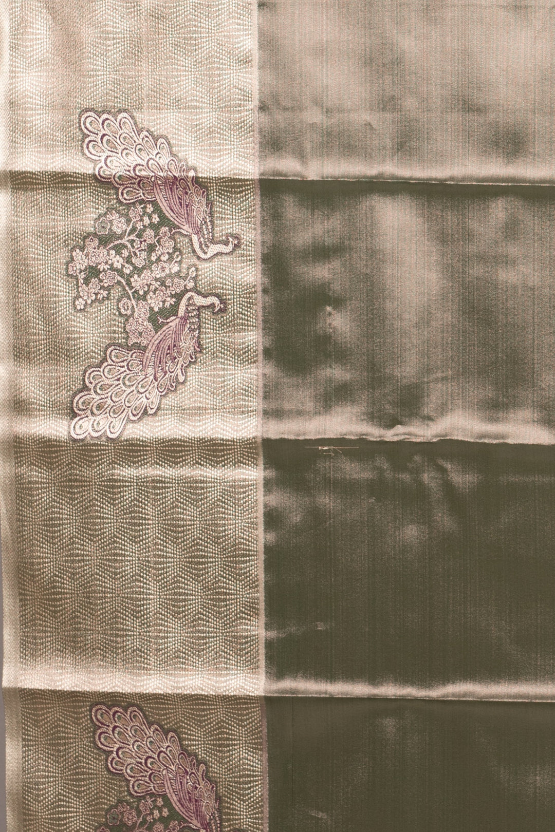 Peach tissue silk saree