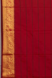 Offwhite and red semi silk saree